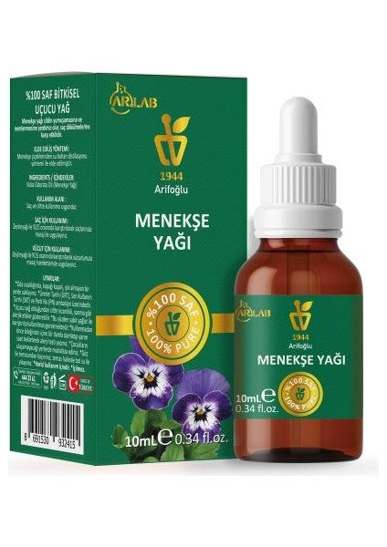Arlab Menekşe Yağı 10ML %100 Saf Arifoğlu