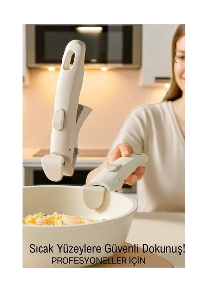 Profesyonel Kıskaçlı Tencere Tava Tutucu – Isıya Dayanıklı, Güvenli Kavrama