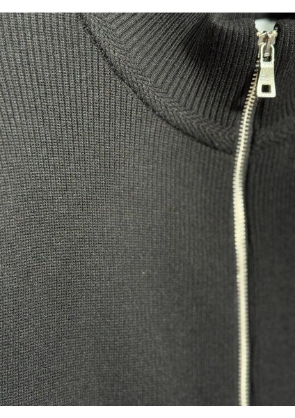 Zgn Tam Fermuarlı Siyah Erkek Triko Kazak - Özel Seri Ürün fırsatları