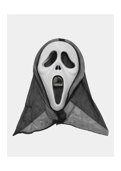 Kapşonlu Çığlık Maskesi Scream Maskesi - Hayalet Maskesi 33X21 cm