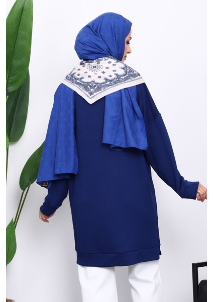 Lacivert Bisiklet Yaka Modal Tunik fırsatları