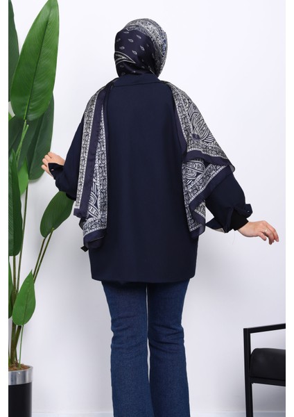 Lacivert Cep Detaylı Fermuarlı Gabardin Ceket modelleri