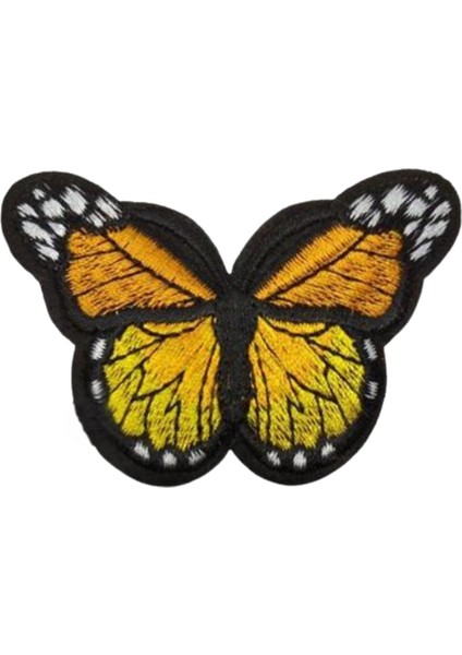 Aplike Ütü Ile Yapışan Kelebek Sarı Arma 7x5 cm