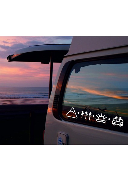 Sahil,karava,dağ ve Orman Sticker - Araba Oto Motosiklet Karavan Sticker Etiket 02123 modelleri
