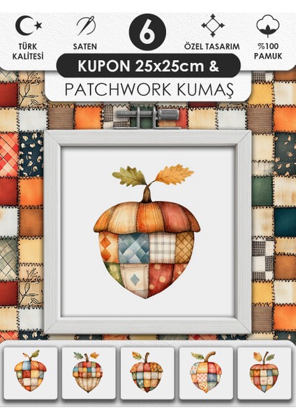 Patchwork Kumaş Seti – Dikiş ve Hobi Için %100 Pamuk Desenli Kumaş Kuponları
