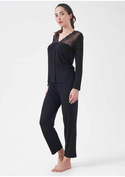 Kadın Dantelli Pijama Takım - 10006 modelleri