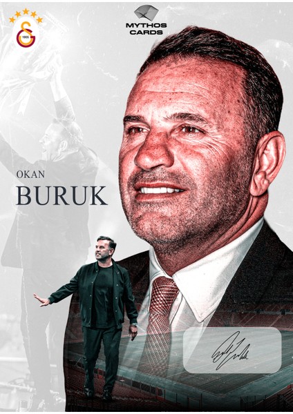 Galatasaray - Okan Buruk Imzalı Statik Poster fiyatları