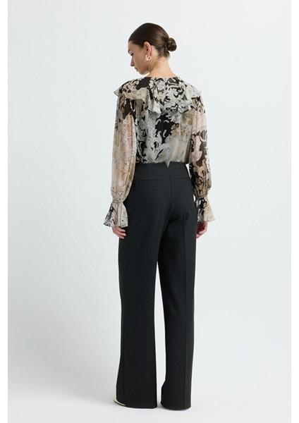 Çizgili Pantolon C.antrasit 15344643005