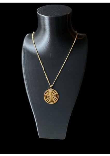 Çelik Gold Spiral Sarmal Kolye fırsatları