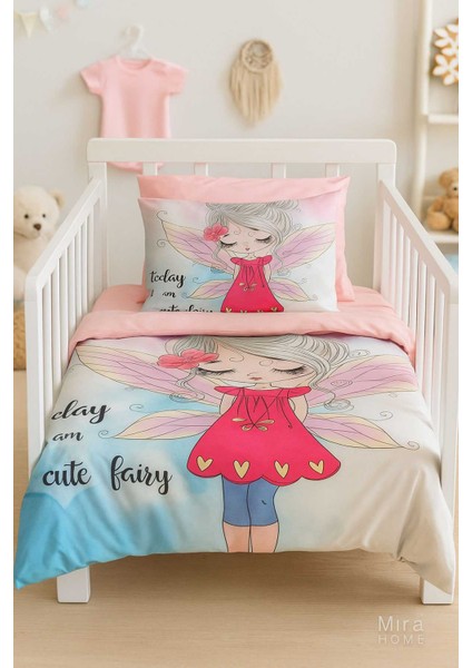 Dijital Baskılı 3D Pamuklu Yenidoğan Bebek Nevresim Takımı Angel Today