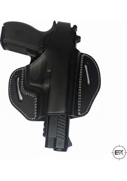 Cz 75 / Sp-01 Uyumlu Siyah Deri Yarım Kelebek Silah Kılıfı