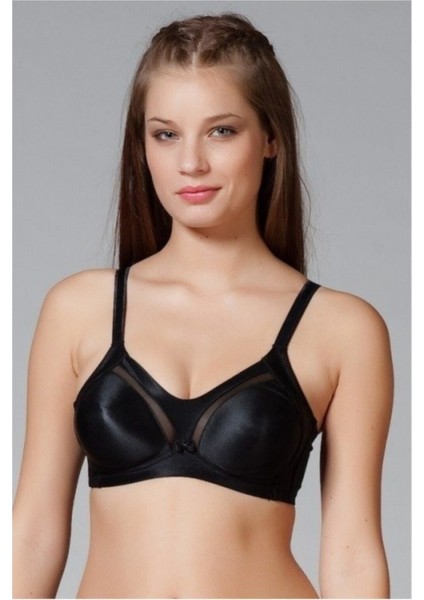 Kadın Siyah Tül Detaylı Toparlayıcı Sütyen Yeni Sezon