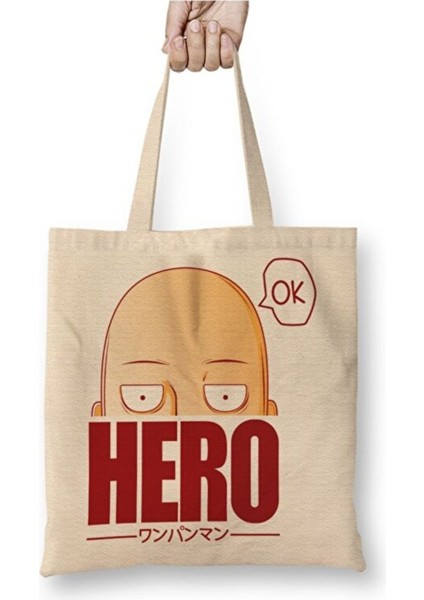 One Punch Man Ok Bez Çanta Uzun Saplı Alışveriş Çantası Plaj Çantası