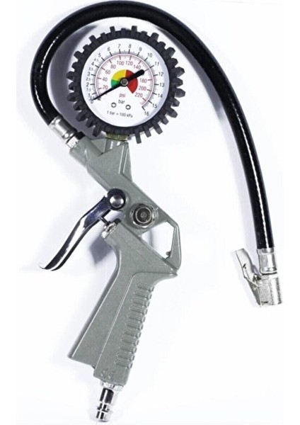 Toolux Saatli Hava Tabancası Göstergeli Lastik Şişirme