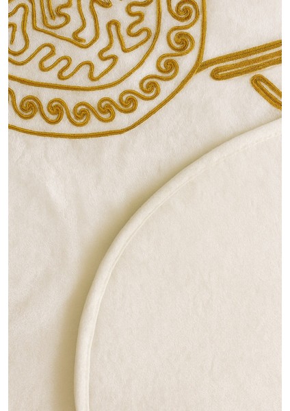 Beyza Siyah Krem Kadife 2'li Çift Kalpli Nakışlı Seccade Süngerli Çeyizlik Bohça Eşli Namazlık fırsatları