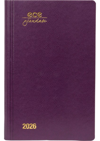 Ece-Akçay Mor Çizgili Günlük 12X18 2026