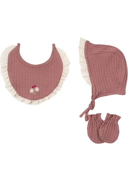 243334 Kız Bebek Buket Çiçek Nakışlı 5'li Hastane Çıkış Zıbın Seti fırsatları