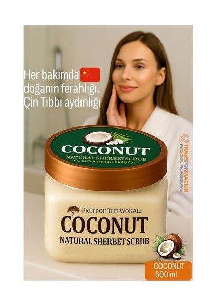 Hsnet Profesyonel Hindistan Cevizi Doğal Peeling - Tüm Vücut Scrub 600 ml