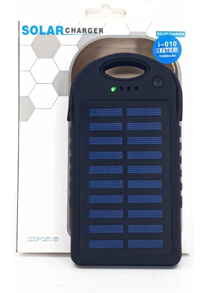 Güneş Enerjili Işıklı Solar Taşınabilir USB Girişli Şarj Cihazı Powerbank 15000 Mah fırsatları