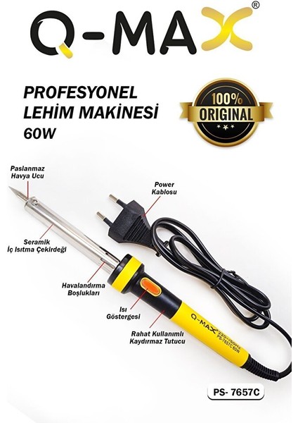 Hem Evde Hem De Profesyonel Olarak Kullanılabilen Portatif 60W Lehim Makinesi modelleri