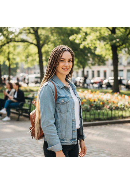 Afrika Örgüsü ve Rasta Için Sentetik Ombreli Saç / Küllü Kahve / Platin