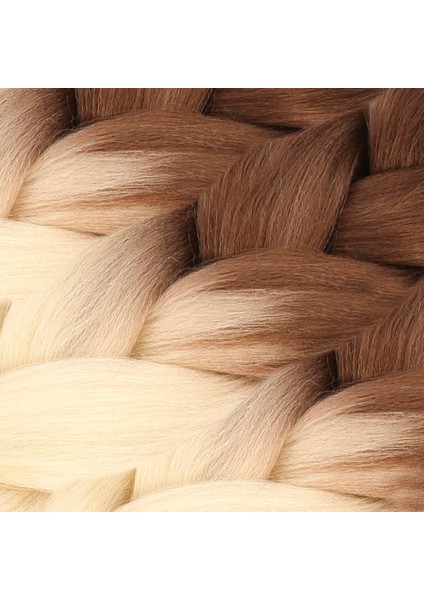 Afrika Örgüsü ve Rasta Için Sentetik Ombreli Saç / Küllü Kahve / Platin modelleri