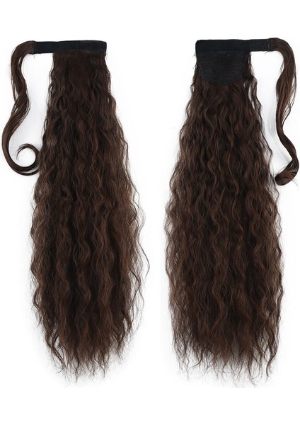 Bağlamalı Kabarık Dalgalı At Kuyruğu / Kahve Karamel fiyatları