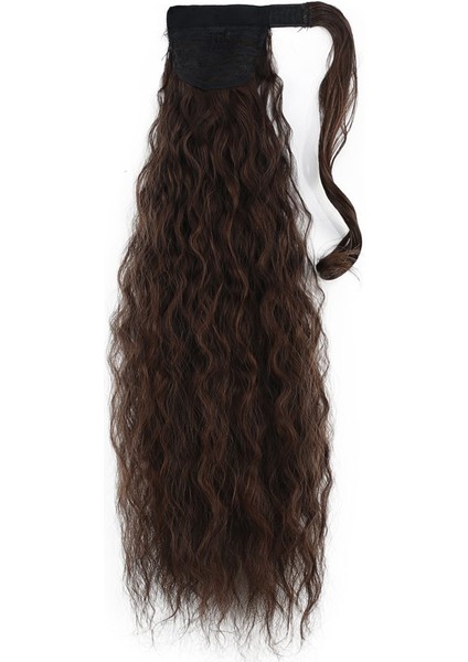 Bağlamalı Kabarık Dalgalı At Kuyruğu / Kahve Karamel fırsatları