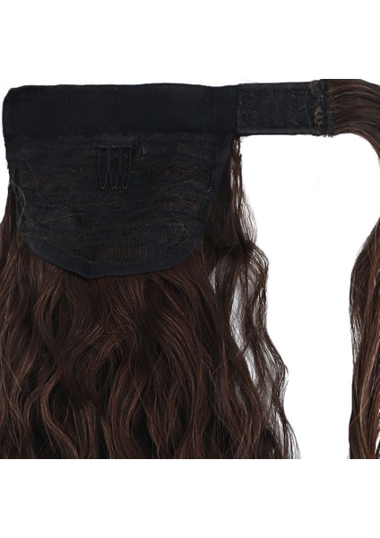 Bağlamalı Kabarık Dalgalı At Kuyruğu / Kahve Karamel indirimleri