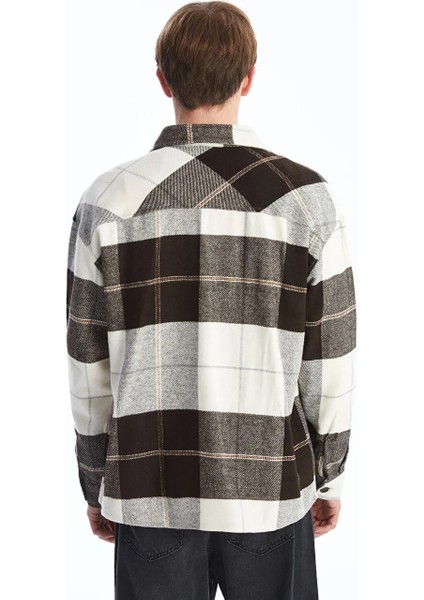 Xsıde Kahverengi Rahat Kalıp Uzun Kollu Erkek Gömlek Ceket fırsatları