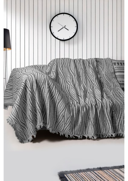 Pamuklu Lüks Kaymaz Koltuk Örtüsü | Koltuk Şalı | Çok Amaçlı Örtü