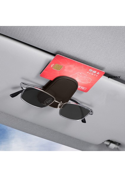 Araç Içi Gözlük Tutucu Deri Manyetik Kart ve Gözlük Tutucu Klips Oto Gözlük Tutucu Çok Renkli Suni D fiyatları