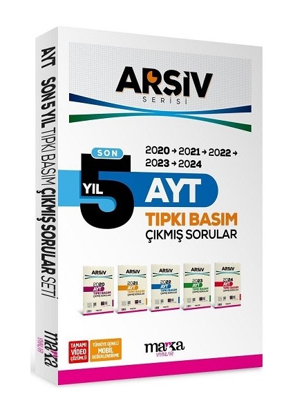 Son 5 Yıl Ayt Arşiv Serisi Tıpkı Basım Fasikül Fasikül Çıkmış Sorular Tamamı Video Çözümlü