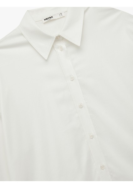 Uzun Kollu Klasik Yaka Düğmeli Basic Gömlek