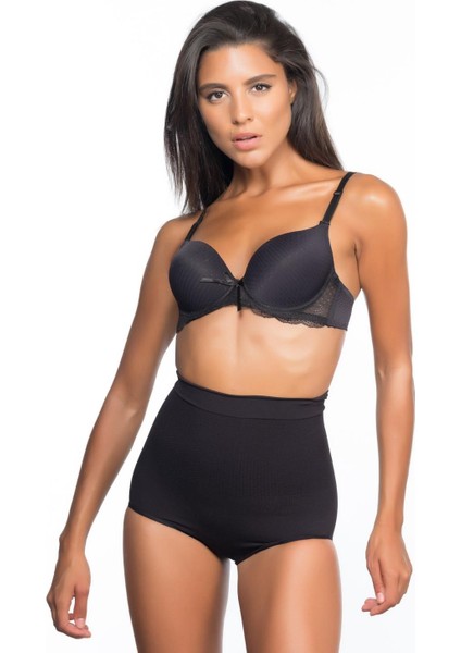 Siyah Mı Emay 2057 Yüksek Bel Masajlı Slip Korse