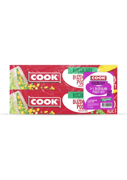 4 Adet Cook Buzdolabı Poşeti (3+1) Küçük 160'LI fiyatları
