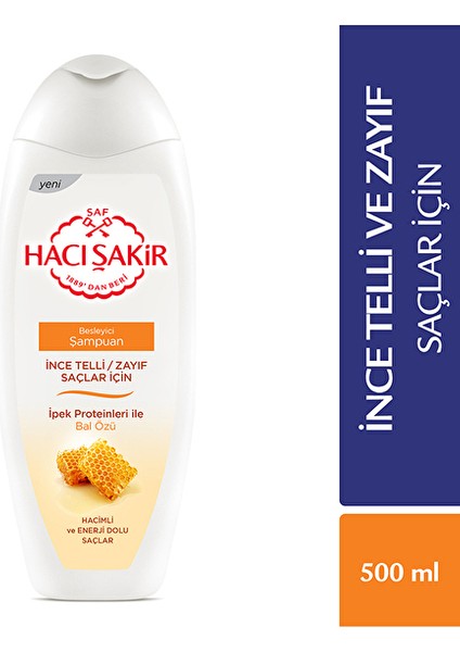4 Adet Hacı Şakir Şampuan Bal 500 ml