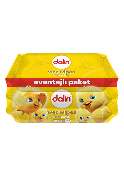 2 Adet Dalin Kapaklı Islak Havlu 56*3