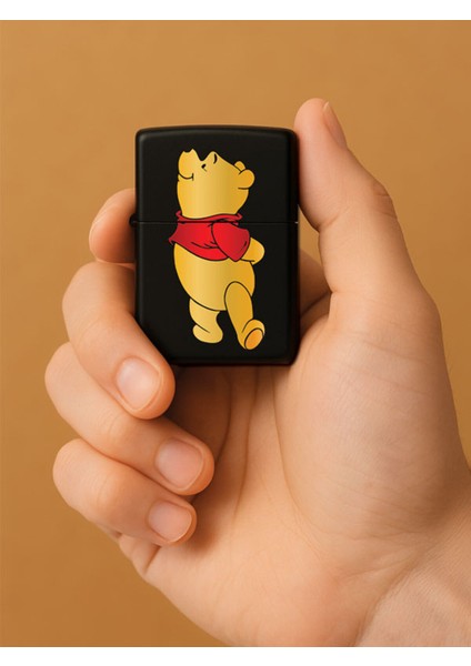 Özel Tasarım Şık ve Dayanıklı Uv Desenli Baskılı Benzinli Metal Çakmak Winniethepooh