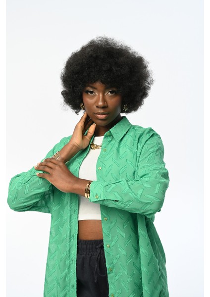 Kadın Oversıze Desenli Şifon Ince Gömlek fiyatları