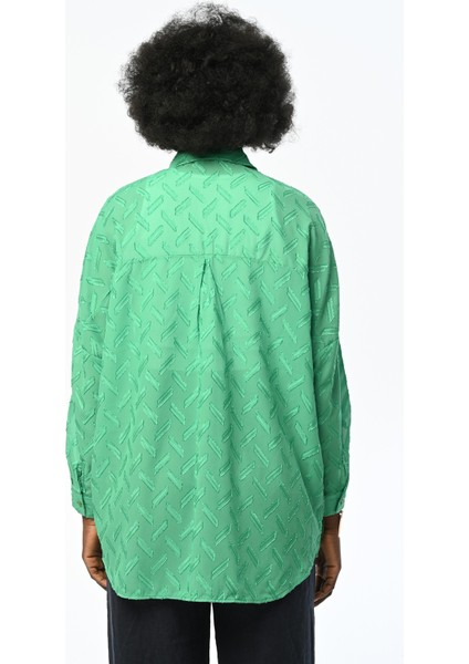 Kadın Oversıze Desenli Şifon Ince Gömlek indirimleri