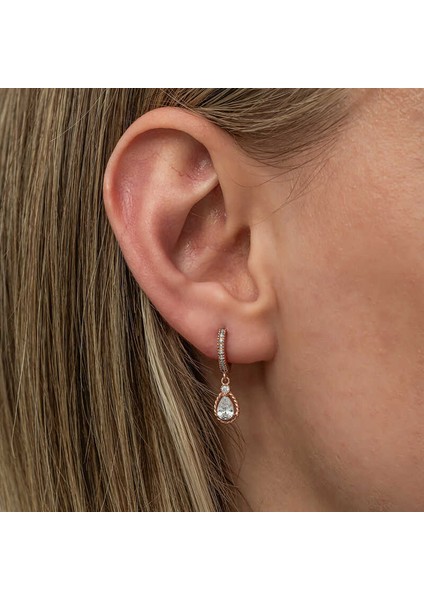 Gümüş Sallantılı Rose Damla Kadın Küpe fiyatları