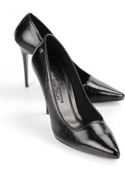 Arabella Esnek Yumuşak Kaymaz Taban (11 Cm) Siyah Rugan Kadın Topuklu Ayakkabı fiyatları