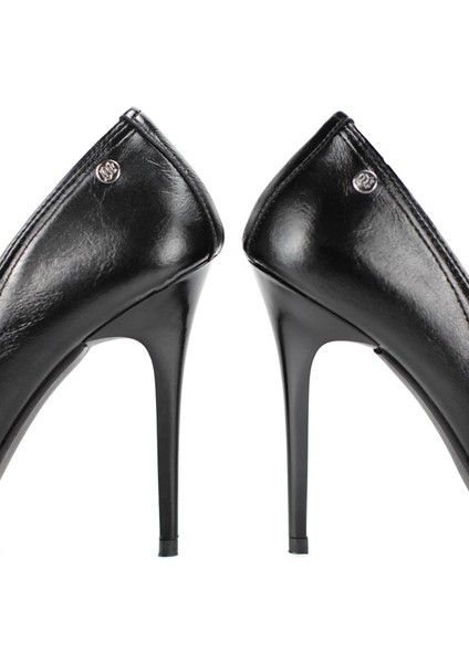 Arabella Esnek Yumuşak Kaymaz Taban (11 Cm) Siyah Rugan Kadın Topuklu Ayakkabı indirimleri