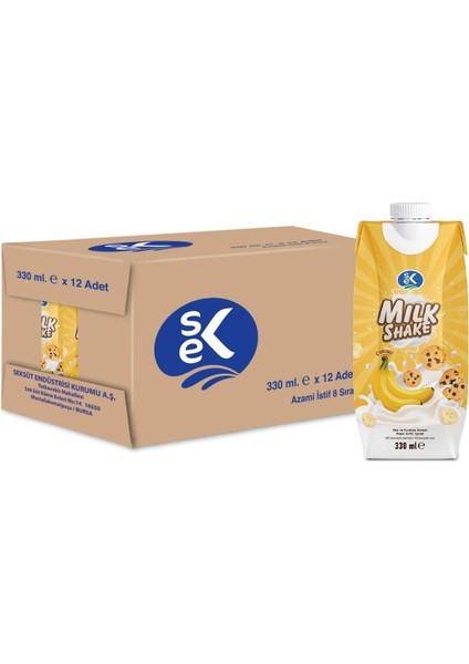 Muz ve Kurabiye Aromalı Milkshake 330 ml x 12 fiyatları