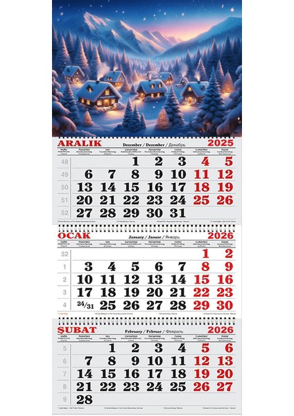 2026 Yılı Gemici Takvimi- Winter Wonderland