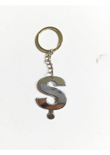 Ş Harfi Plastik Krom Kaplama Anahtarlık- Harf Çanta Süsü fiyatları
