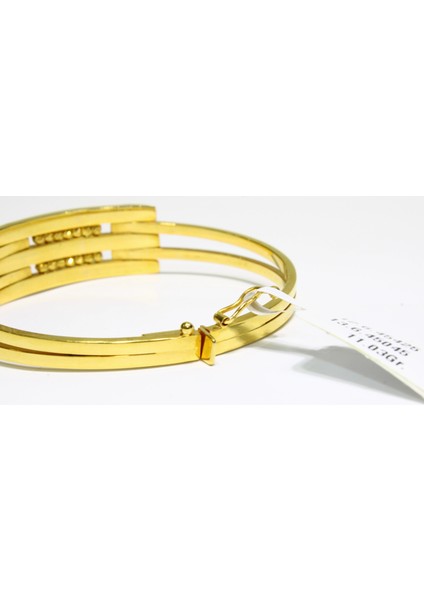 14 Ayar Altın 3 Sıralı Dorikalı Kaburga Kelepçe Bilezik 11.03 gr indirimleri