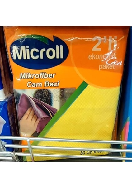 Mıcroll Mikrofiber Cam Bezi 2 Li