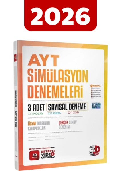 2026 3D Ayt Simülasyon Denemeleri 3'lü Sayısal